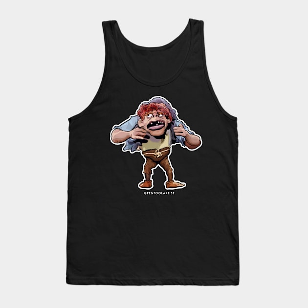 Mad Monster Hunchback Tank Top by pentoolarts